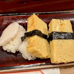 亀八鮨 - 玉子とホタテ