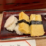 亀八鮨 - 玉子とホタテ