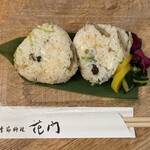 花門 - 鯛釜飯おにぎりお持ち帰り　ホテルでの夜食おにぎりなぜか
      　　　　　　　　　　　　　ほっこり嬉しい
