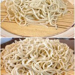 そば楽 - ざるそば(並)と(大盛)の比較