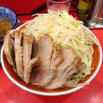 ラーメン タロー 五反田の陣 - つけ麺豚入り1,200円（野菜マシ、削り節）