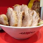 ラーメン タロー 五反田の陣 - つけ麺豚入り1,200円（野菜マシ、削り節）