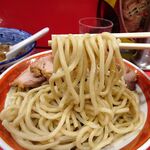 ラーメン タロー 五反田の陣 - つけ麺豚入り1,200円（野菜マシ、削り節）