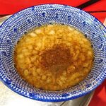 ラーメン タロー 五反田の陣 - つけ麺豚入り1,200円（野菜マシ、削り節）