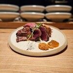 MAKIBI YUI - ■肉の盛り合わせ　薪料理 ・鹿・牛ヒレ・シャムロック・牛タン