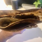 クレープ衣 - 甘いクレープなのにビターテイストでシャルドネに合います