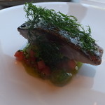 カミムラ  - 2014/09　根室産さばの炙りぶどうとトマトのサラダ