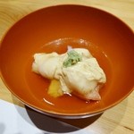 焚久味 - 荒神めぬけの酒蒸し湯葉とユリ根添え