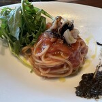 ワインとイタリア料理 141 - サザエの冷製パスタ肝のソース