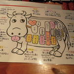 炭火焼肉ぐら - 可愛い牛の説明♡