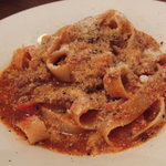 ア ミオ アージョ - 「北海道産エゾ鹿モモの煮込み　自家製ドライトマト添え　パッパルデッレ」