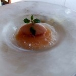 レストラン プランデルブ北鎌倉 - 桃のデザート