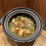 サーモンハラスといくらの土鍋ご飯