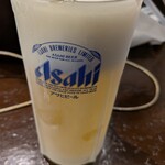 粉ひで - 凍らせたジョッキの生ビールは最高