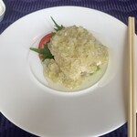 赤坂 四川飯店 - 蒸し鶏のネギソース