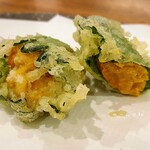 てんぷら 一心 - 大葉ウニ巻き