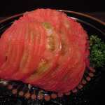 新料理 都留野 - トマトサラダ　ズームアップ