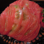 新料理 都留野 - トマトサラダ　ズームアップ