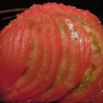 新料理 都留野 - トマトサラダ　ズームアップ