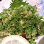 新料理 都留野 - たんタタキ　ズームアップ