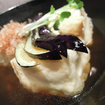 新料理 都留野 - 揚げ出し豆腐　ズームアップ