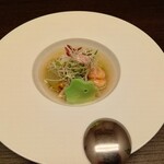 瀬戸内味覚処 芸州 本店 - 狩留家茄子　海老冬瓜餡かけ