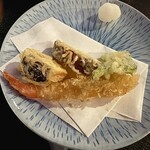 鶴清 - 揚げ物　ナス　海老　里芋　万願寺とうがらし