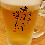 炭火焼鳥 とさか 清水駅前店 - 生中ジョッキ