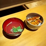 いざかや しん - 鰻丼と肝吸いです(o^^o)