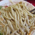 千里眼 - 麺のアップ 天地返し