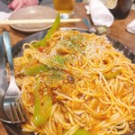 スタンド 流転 - コース〆のスパゲッティ