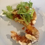 カオマンガイ - ソフトシェルクラブのニンニク炒め