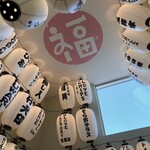 新潟ラーメン なみ福 - お店入り口上の提灯かざり。