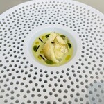 SEZANNE - 賀茂茄子豆乳とガーデンミントのソース