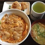 なか卯 - 豚生姜丼＋唐あげセット