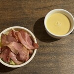 トキワ1921  - ベーコンサラダ[400円] + ポタージュスープ[200円]