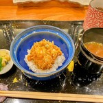 てんぷら 一心 - 〆のごはんは天丼をオーダー