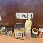 家系ラーメン大ちゃん - 卓上調味料