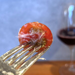 SARÒ - チェリートマトとパルメジャーノ（ペコリーノかもしれません？なんでしょう）とってもミルキーな風味でグググググットってなります　bまみこまみこ