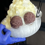 ソルベーカリー - 人が頼んでたかき氷。結構大きかった！