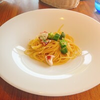 イタリア料理 リストランテ フィッシュボーン - おまかせパスタ、タコとオクラのアーリオオーリオ