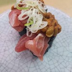 天下寿司 - まぐろ納豆軍艦(2025年7月6日)