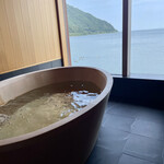湖里庵 - 広々ヒノキ風呂からも琵琶湖独り占め