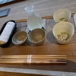 湖里庵 - お部屋に鮒鮨のとも和え追加で頂いてきました