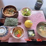 田里津庵 - 夏の牡蠣アナゴ膳、牡蠣は後からアツアツでやって来ます