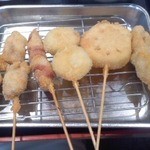 串かつ　うおてる - 定食の串カツ６本