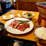 焼肉JUN - 牛2種盛り定食