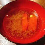 さくら京屋 - はすの実 山椒 深川そばの実とパプリカの赤出汁