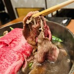 すき焼きと牛まぶし ももしき - お肉〜リフト♡