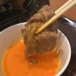 すき焼きと牛まぶし ももしき - 濃厚な玉子と❗️